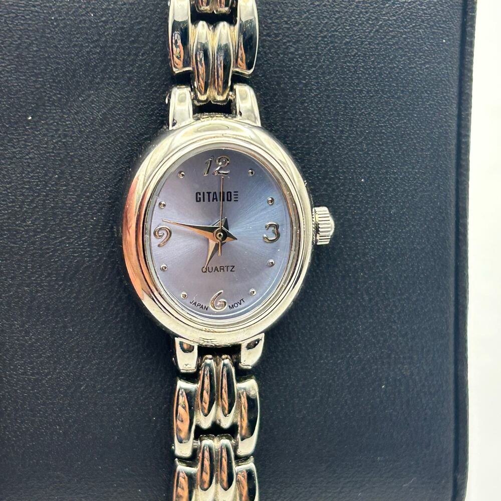 GITANDE Silver-tone Oval Dial Women’s Quartz Watch Working New Battery